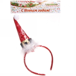 Ободок карнавальный «Колпак Деда Мороза» 13х27 см