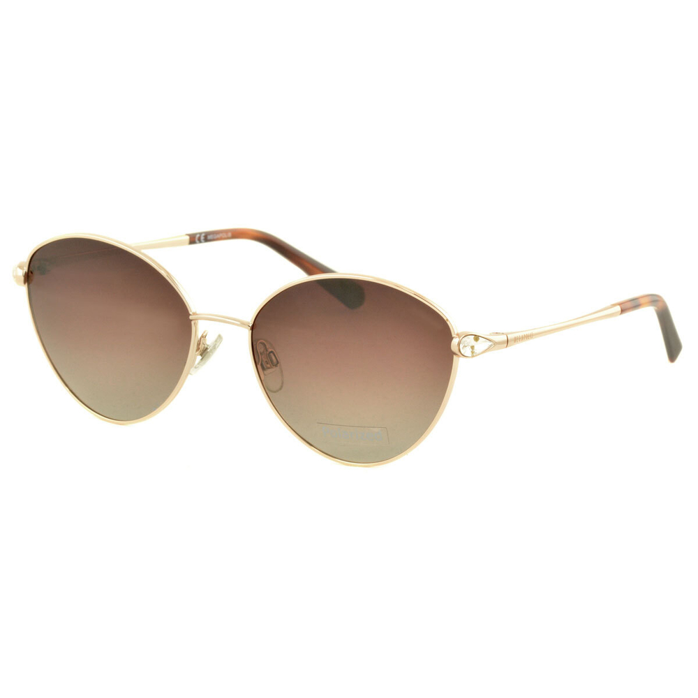 Солнцезащитные очки Meqapolis 91 Brown полароид с футляром