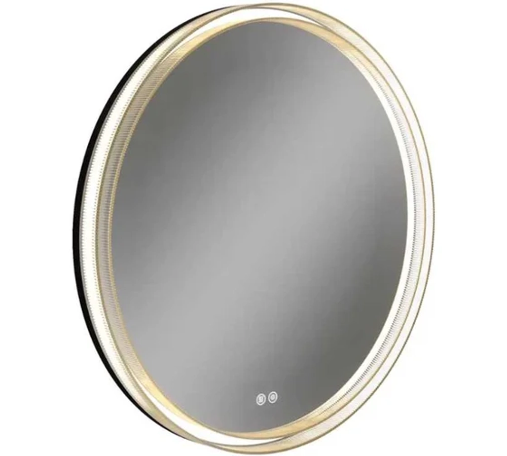 Зеркало Teymi Lina Romantic Black D60 LED подсветка, сенсор, антипар