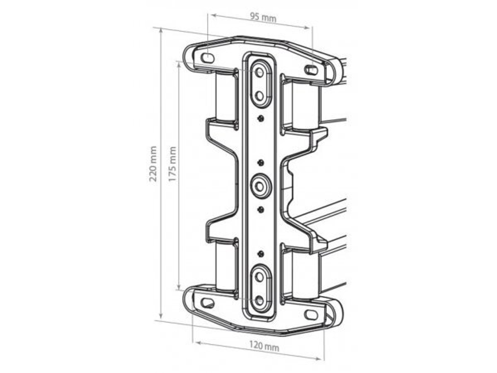 Наклонно-поворотный кронштейн Kromax ATLANTIS-45 Black