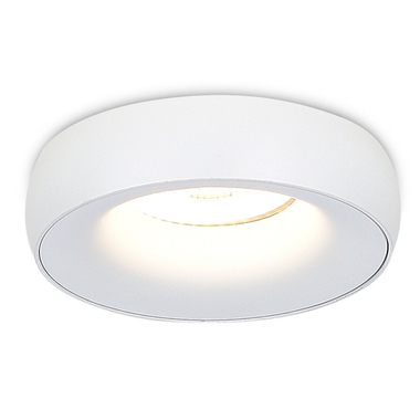 Светильник встраиваемый, GU10, D95xH35мм, IP20, белый, без лампы