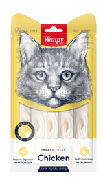 Лакомство для кошек Wanpy Cat «нежное пюре» из курицы 70г