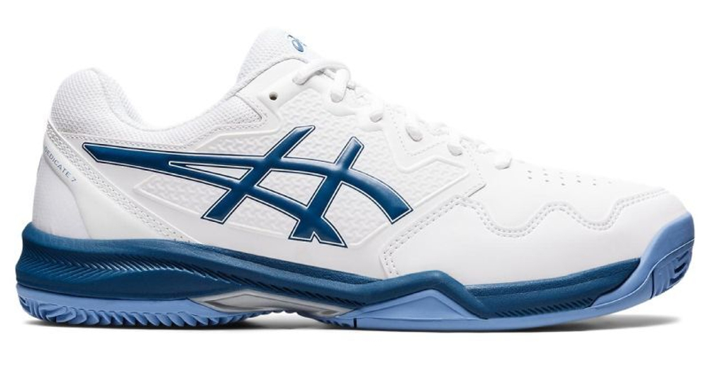 Мужские кроссовки теннисные Asics Gel-Dedicate 7 Clay - white/light indigo