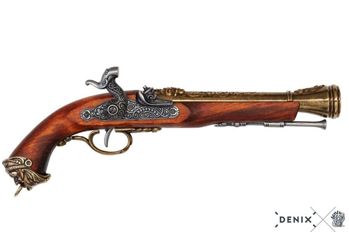 Перкуссионный пиратский пистоль, Италия 18 в., системы флинтлок