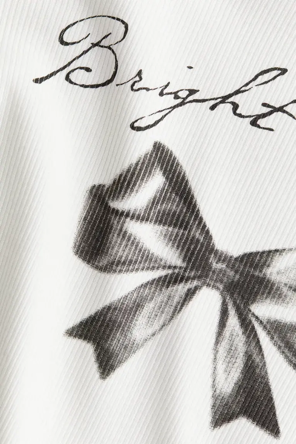 H&M Хлопковый топ в рубчик, белый