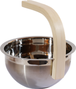 SAWO Ведро стальное 3л., ручка изогнутая осина, 343-MA