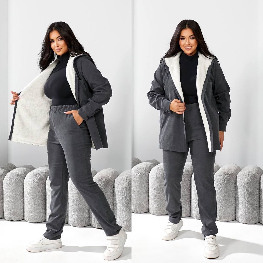 Костюм с мехом УК-5375-2 Фабрика Моды