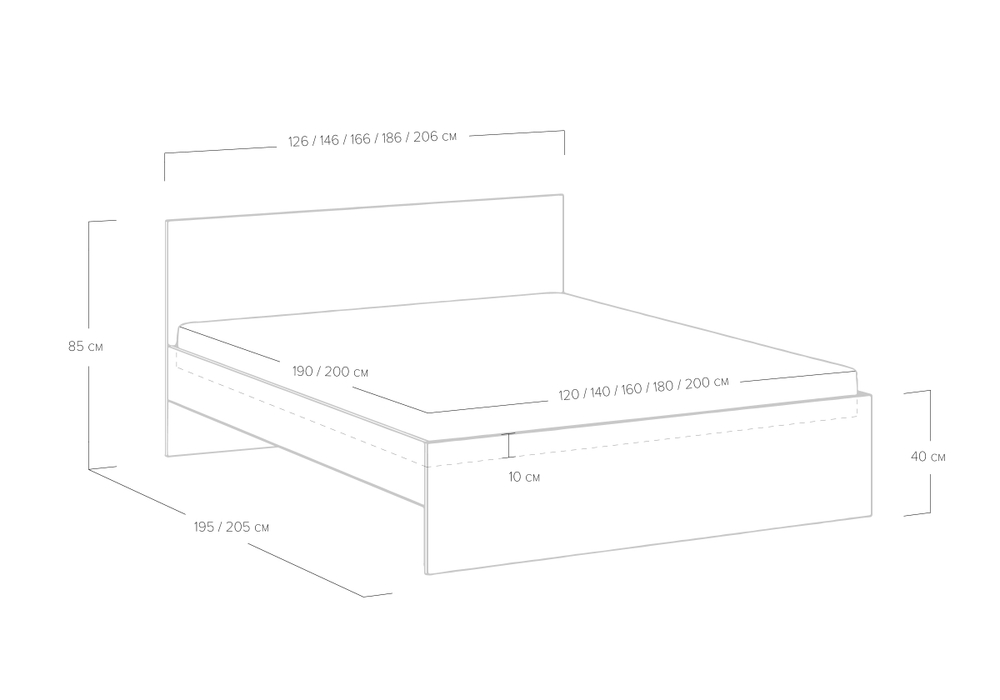 Кровать Mariana (140x190)