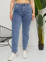 Джинсы с высокой посадкой мом фит бананы