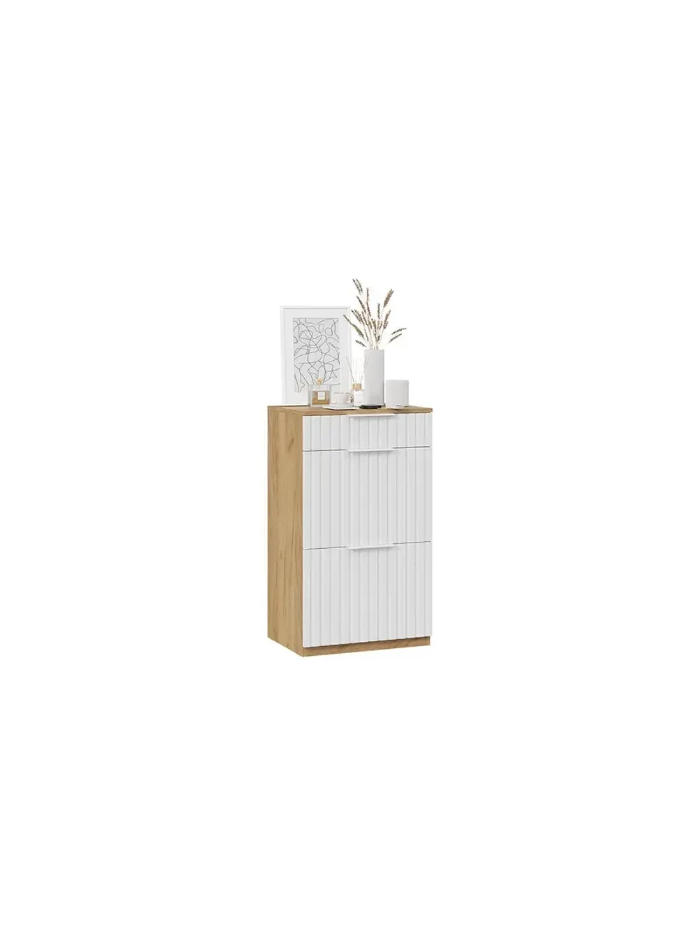 Прихожая с зеркалом Дуб Крафт золотой 200х43х226