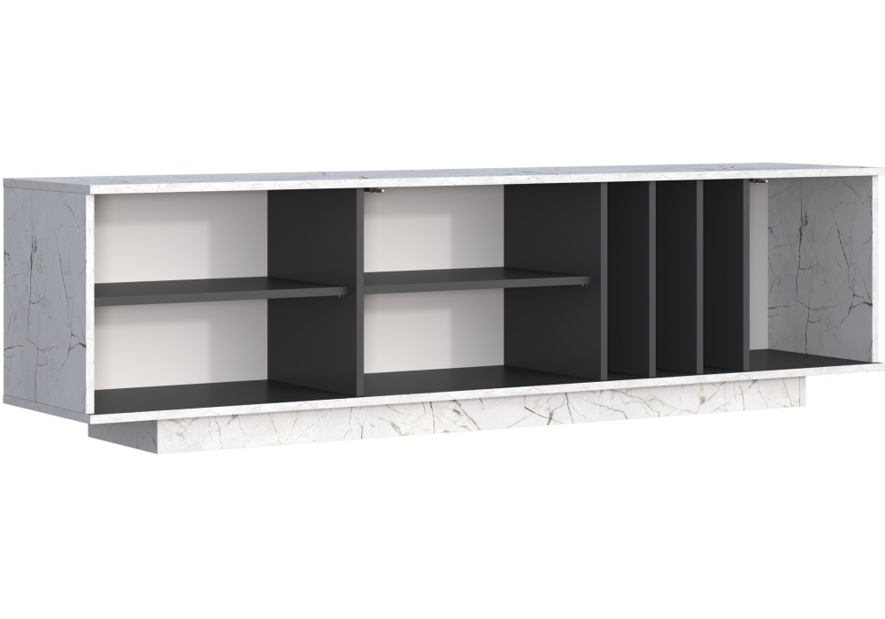 ТВ-тумба Woodville Ильсана оникс, графит