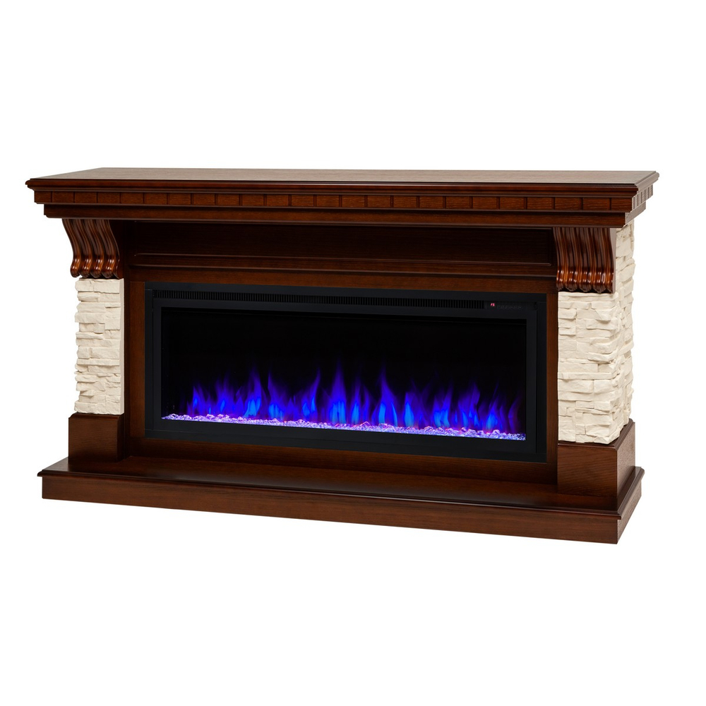 Электрокамин RealFlame Michigan 42/BV NT орех с очагом Saphir 42