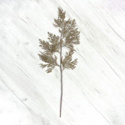 Веточка с блестящими листьями 84см ChristmasDeLuxe premium collection коричневая