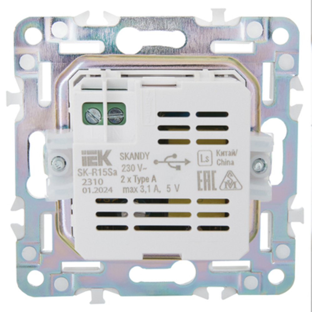 SKANDY Розетка USB A+A 3,1А SK-R15Sa песочный IEK