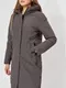 Пальто утеплённое женское, цвет тёмно-серый, размер 50