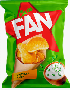 Чипсы FAN Сметана и Лук 65 г