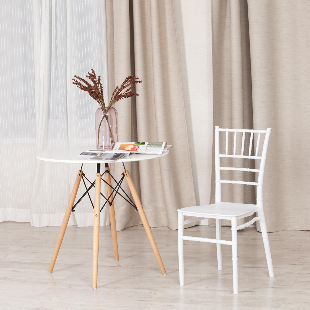 Стул CHAVARI (mod. 101) пластик, 40.5 х 49 х 88.5 см, White (Белый) 01