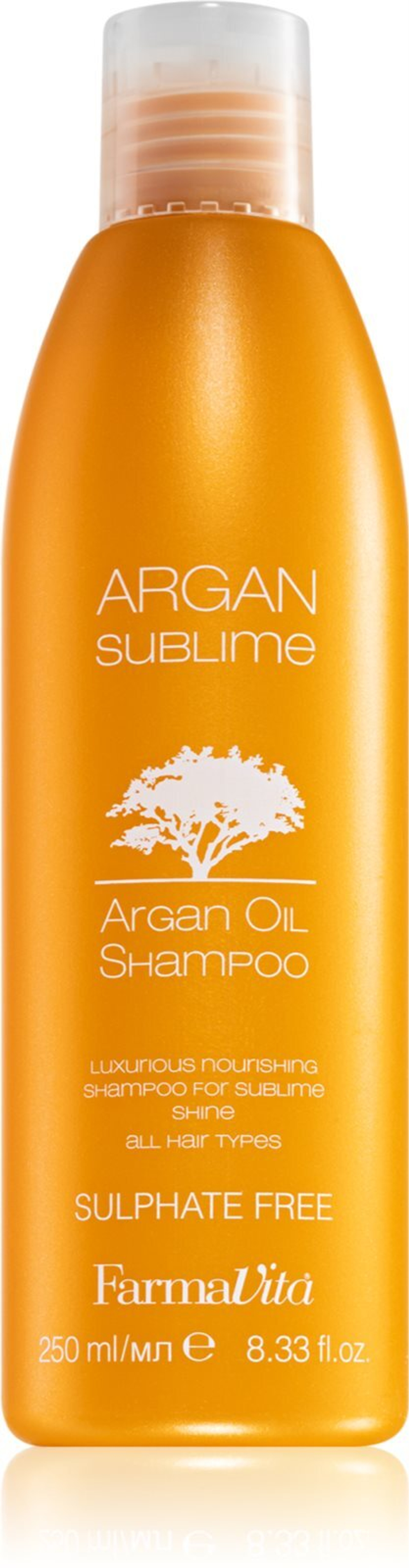 FarmaVita Argan Sublime - безсульфатный шампунь с аргановым маслом /   250  ml  / GTIN 8022033004802
