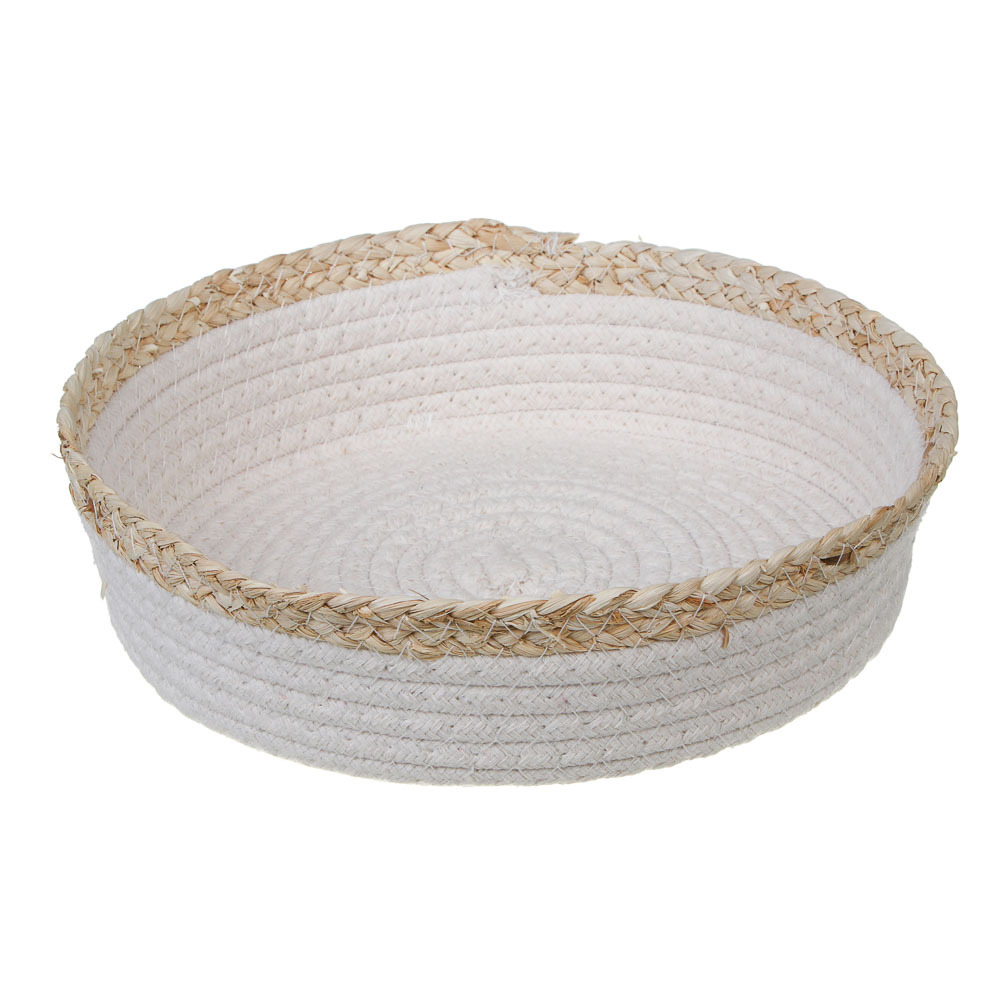 Органайзер для мелочей, 24x24x6см, веревка, солома