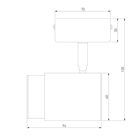 Спот Eurosvet Morgan 20124/1 белый/ черный