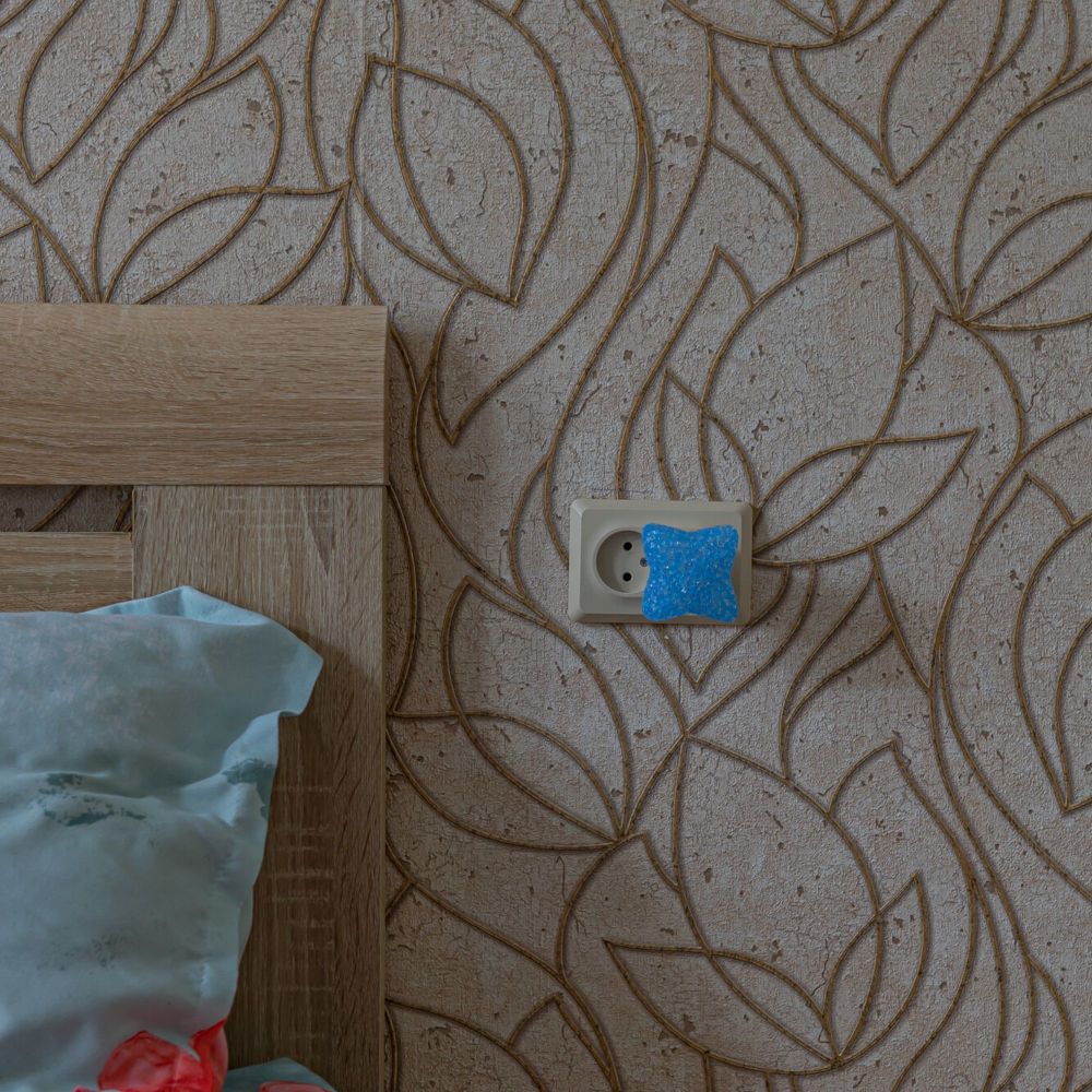 DTL-309-Звездочка-BLUE-1LED-0.1W Светильник-ночник. Выключатель на корпусе. Блистер