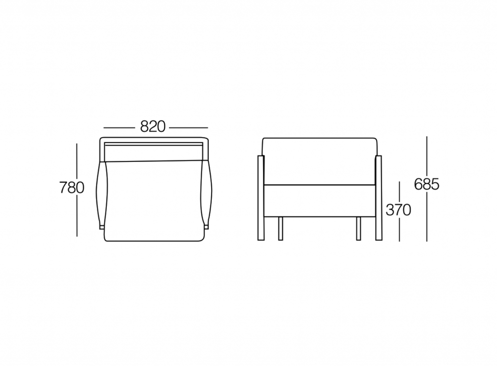 Кресло металлическое Papatya Loca Sofa LS 01