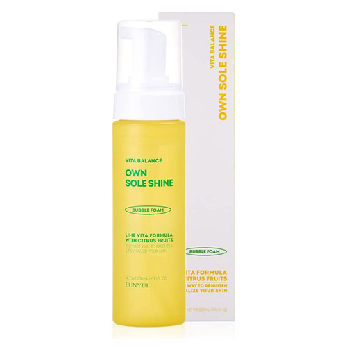 Очищающая пенка для умывания с экстрактом Лайма и Витаминами Eunyul Vita Balance Own Sole Shine Bubble Foam 200мл