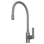 Смеситель для кухни 35к MIXLINE ML35-093 гибкий излив, б/отв, боковая, серый