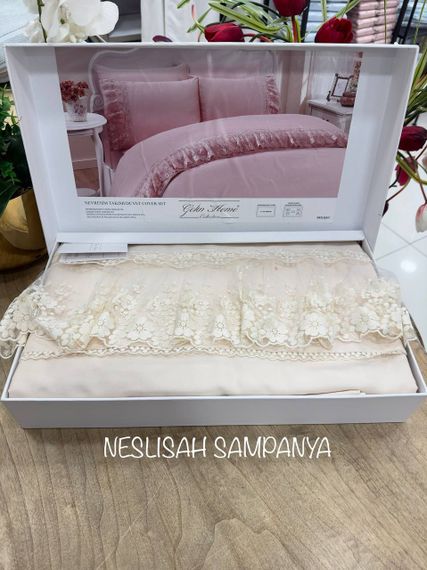 Постельное белье Gelin Home Neslisah  шампань евро