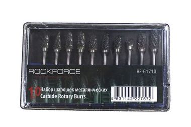 Набор шарошек металлических разнопрофильных по металлу ''PROFI''10пр.(? хвостовика 3мм),в пластик. футляре RockForce##Rock FORCE RF-61710