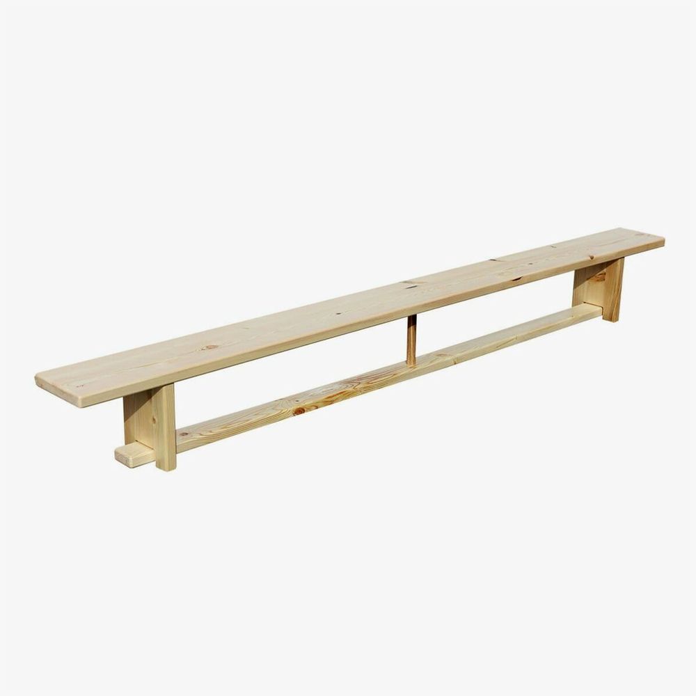 Скамья гимнастическая на деревянных ножках 2.4 м