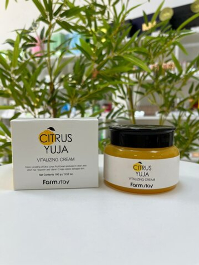 FarmStay Крем для лица освежающий с экстрактом юдзу Citrus Yuja Vitalizing Cream. Объем: 100 мл.