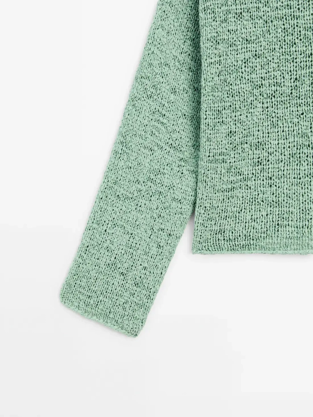 Massimo Dutti Свитер с вырезом-лодочкой, зеленый