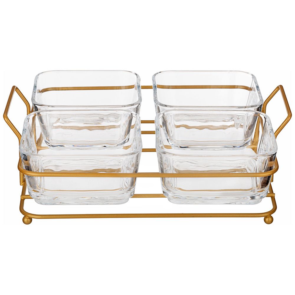 МЕНАЖНИЦА 4 СЕКЦИИ НА ПОДСТАВКЕ 270 МЛ 10,5*10,5*5,5СМ