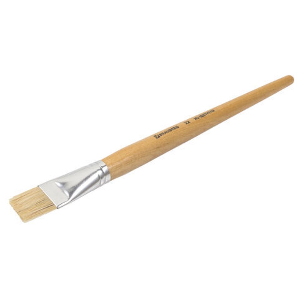 Кисть BRAUBERG, щетина, плоская, № 22, 200207