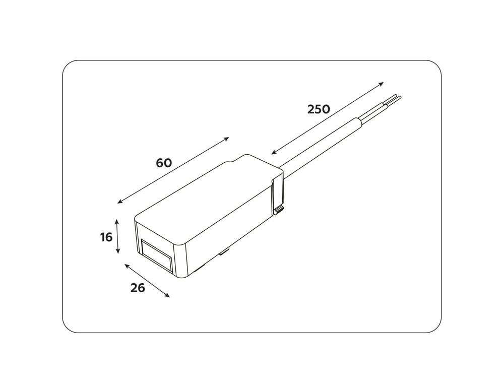 Ввод питания для шинопровода Magnetic Ultra Slim GV1262 BK черный IP20 48V 60*26*16