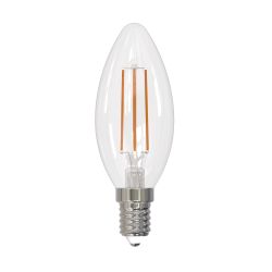 LED-C35-9W-4000K-E14-CL PLS02WH Лампа светодиодная. Форма свеча. прозрачная. Серия Sky. Белый свет 4000К. Картон. ТМ Uniel.