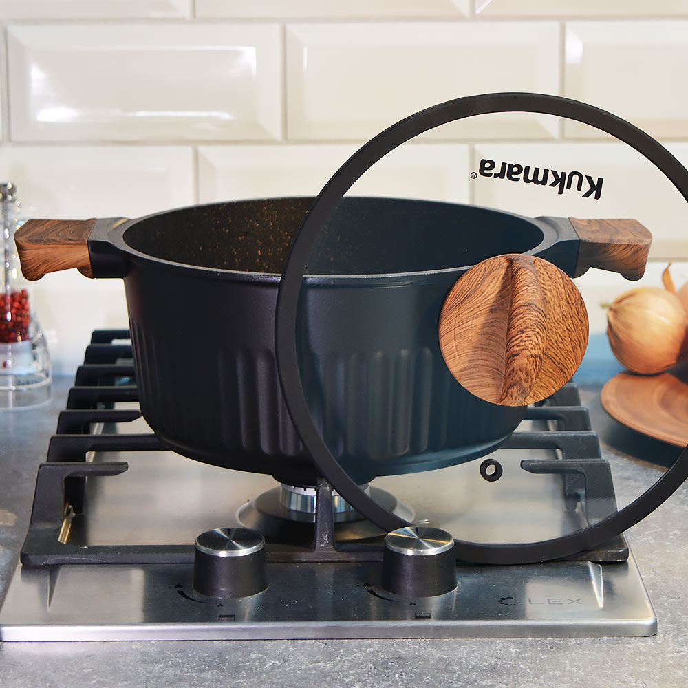 Кастрюля 3,2л Ristretto Stella, а/пр литая со стеклянной крышкой