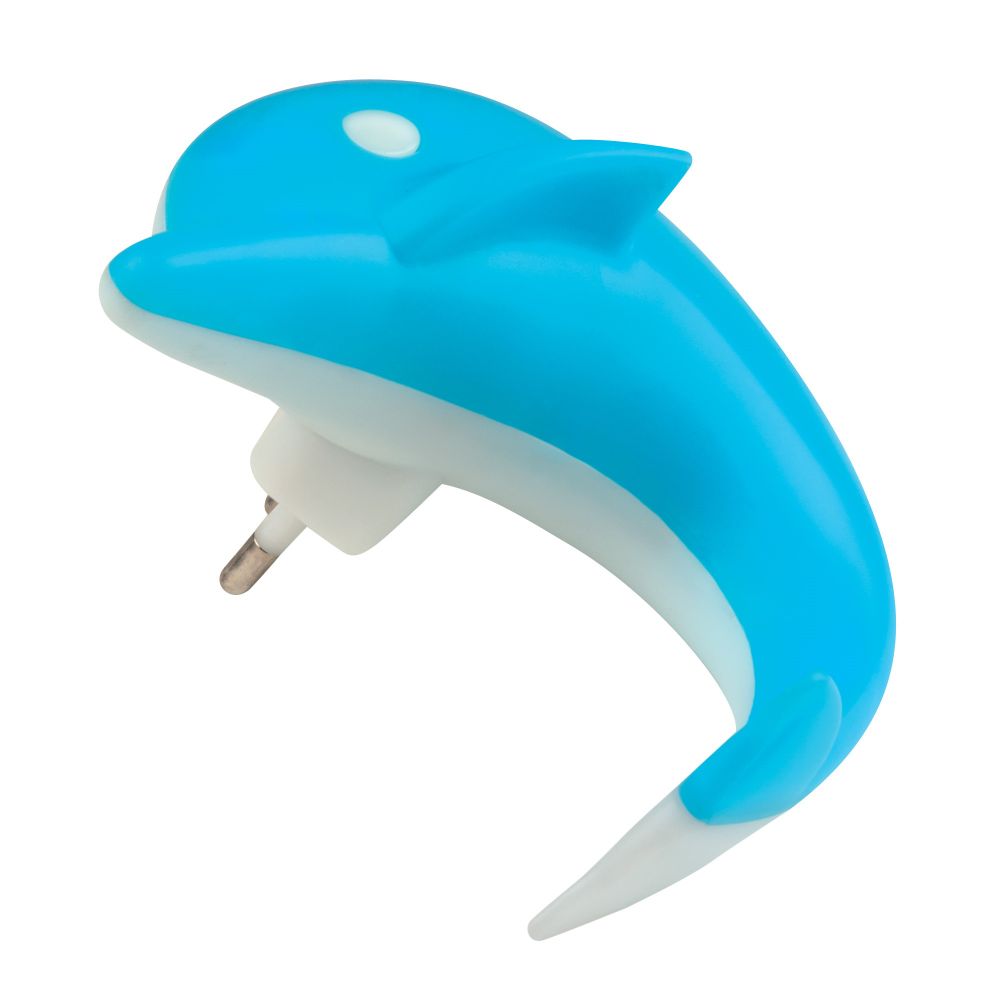 DTL-301-Дельфин-Blue-4LED-0.5W Светильник-ночник. Без выключателя. Блистер