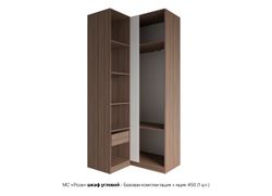 МС Роза Шкаф угловой 1100 Орех Франклин/Тренто Белый софт, ДСВ Мебель