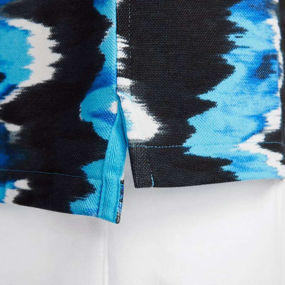 Мужское теннисное поло Nike Print Slim-Fit Polo - baltic blue