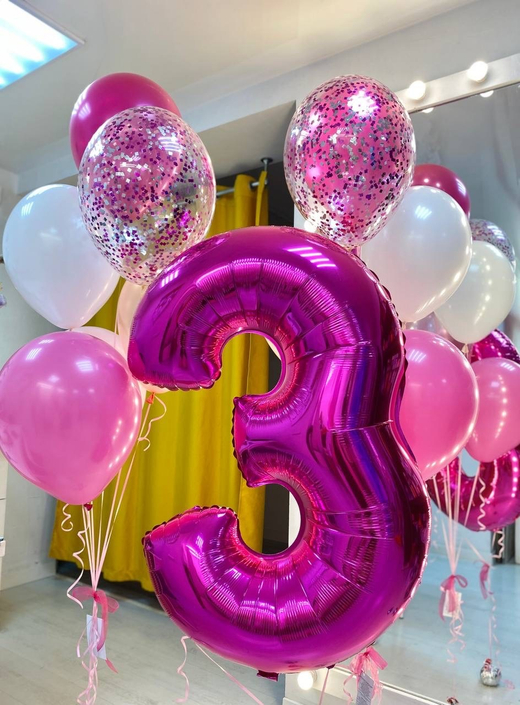 Воздушные шары для девочки на 3 года №1303