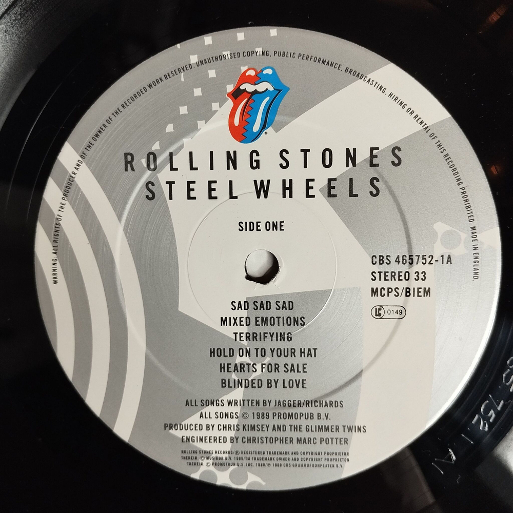 Винтажная виниловая пластинка LP Rolling Stones Steel Wheels (UK 1989)