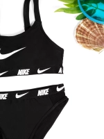 купальник раздельный спортивный топ и плаки для плавания