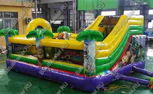 Коммерческий надувной батут "Сафари-джунгли" 6*5*2,8 м