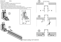 Внешний соединитель угловой для встраиваемого магнитного шинопровода Crystal Lux CLT 0.223 03 BL