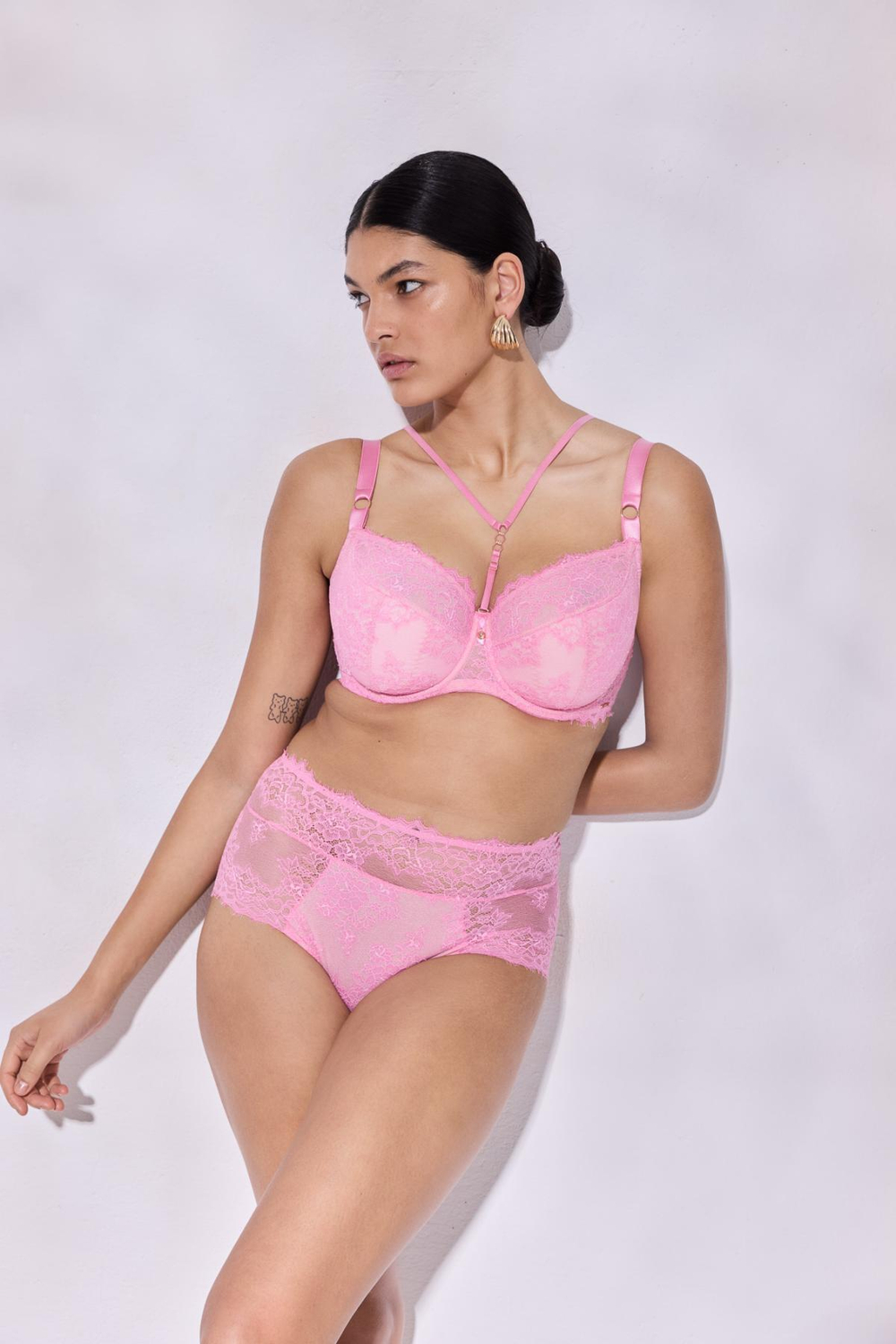 Бюстгальтер French Kiss с чашкой +size на тонком поролоне (Размер: 80J) (Цвет: розовый)