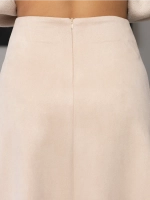 Юбка замшевая трапеция миди