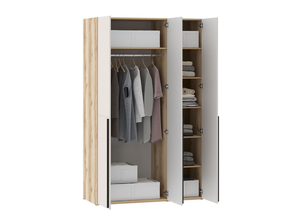 Шкафы Арден 200.4-200.2-полки Дуб Делано / Сантьяго софт