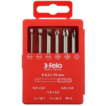 Набор бит SL/Z (+/-) Industrial  73мм в кейсе 6шт Felo 03192716
